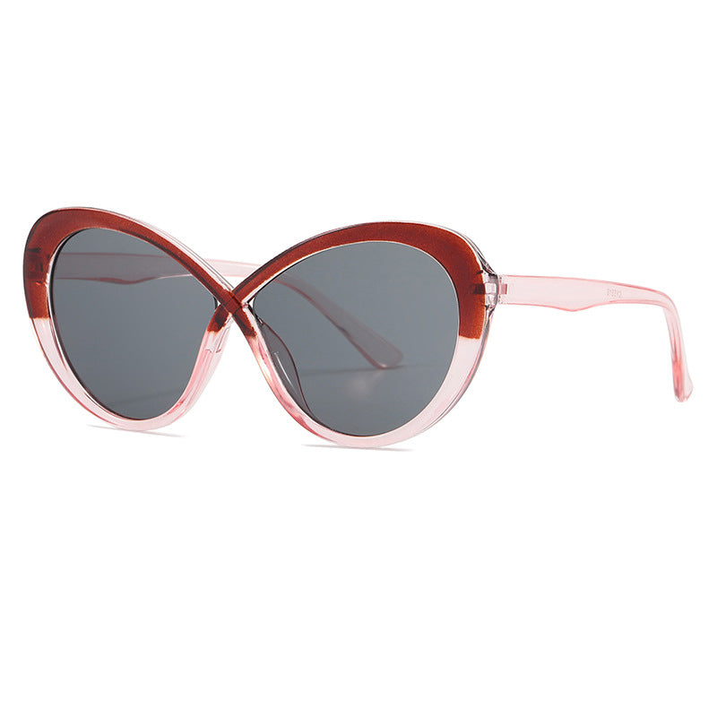 Women Cat-Eye Sunglasses with Mirrored Lenses Bowlift