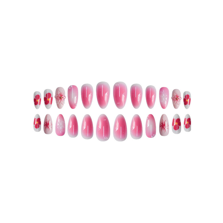 Floral Accented Nail Art Bowlift