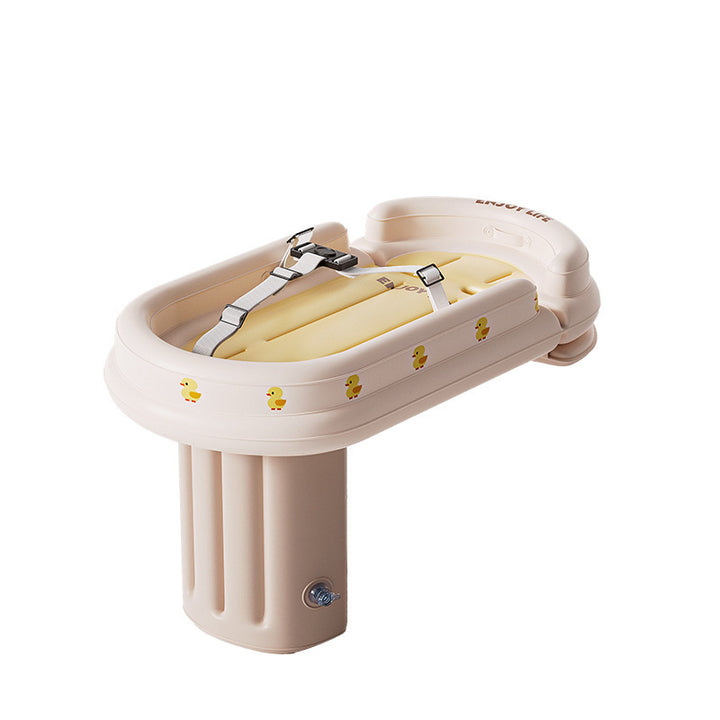 Women Inflatable Baby Bathtub with Safety Belts Bowlift