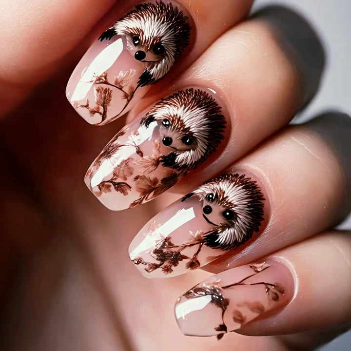 Decorative Hedgehog Nail Art Bowlift