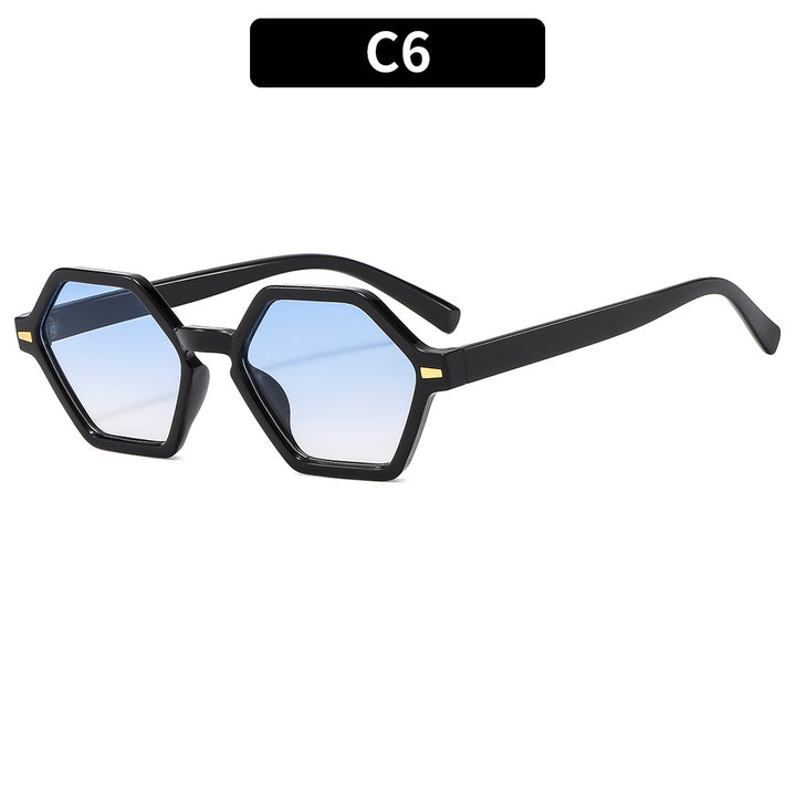Trendy Hexagonal Frame Sunglasses