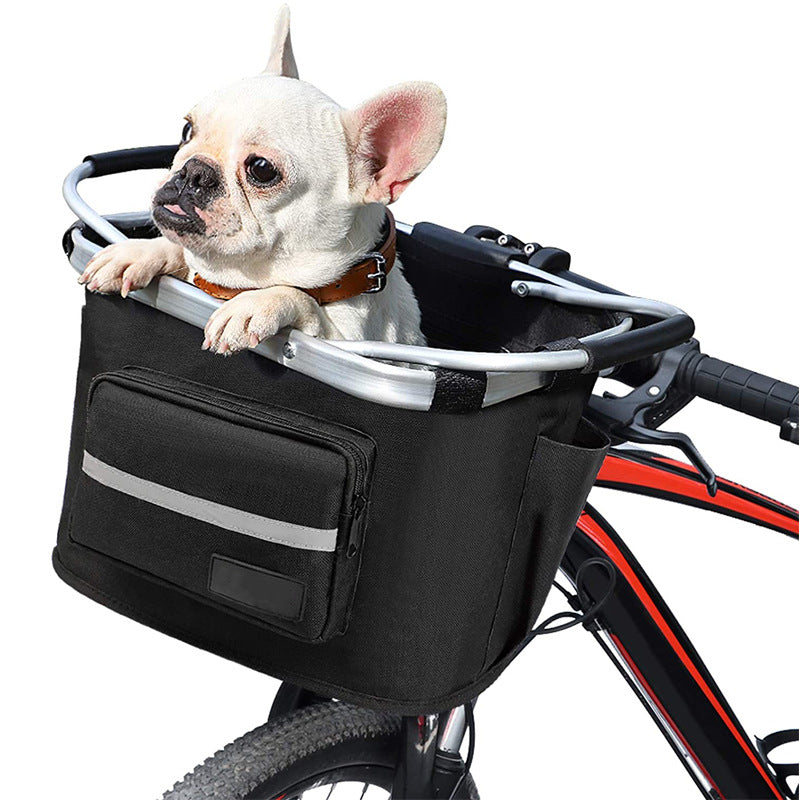 removable durable pet bike basket with aluminum frame Bowlift