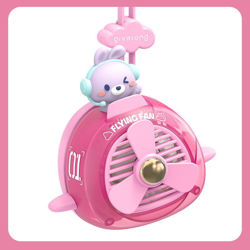 Unisex Portable Mini Fan with Animal Motif Bowlift