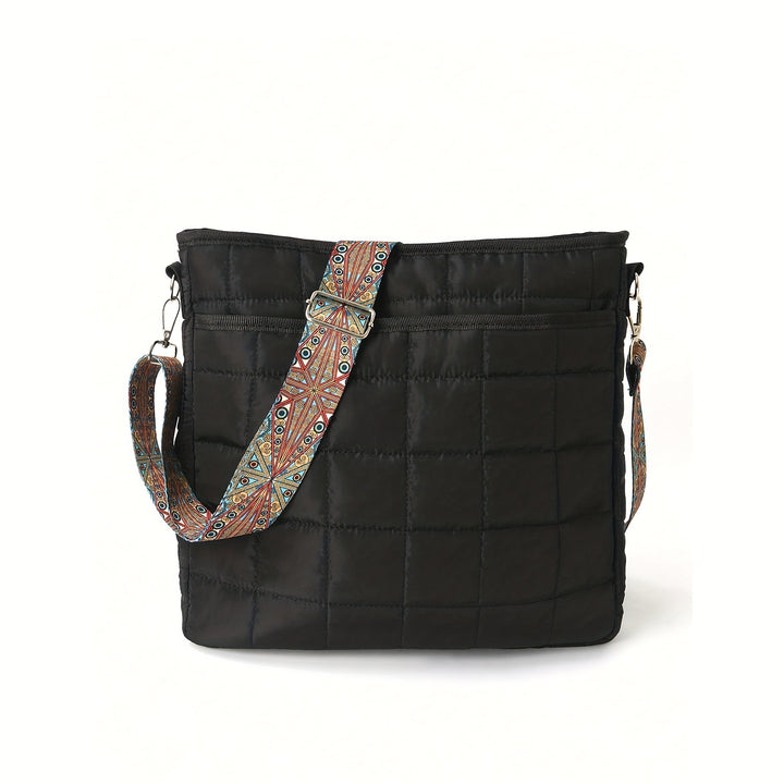 Fashionable shoulder bag with square quilted pattern Bowlift