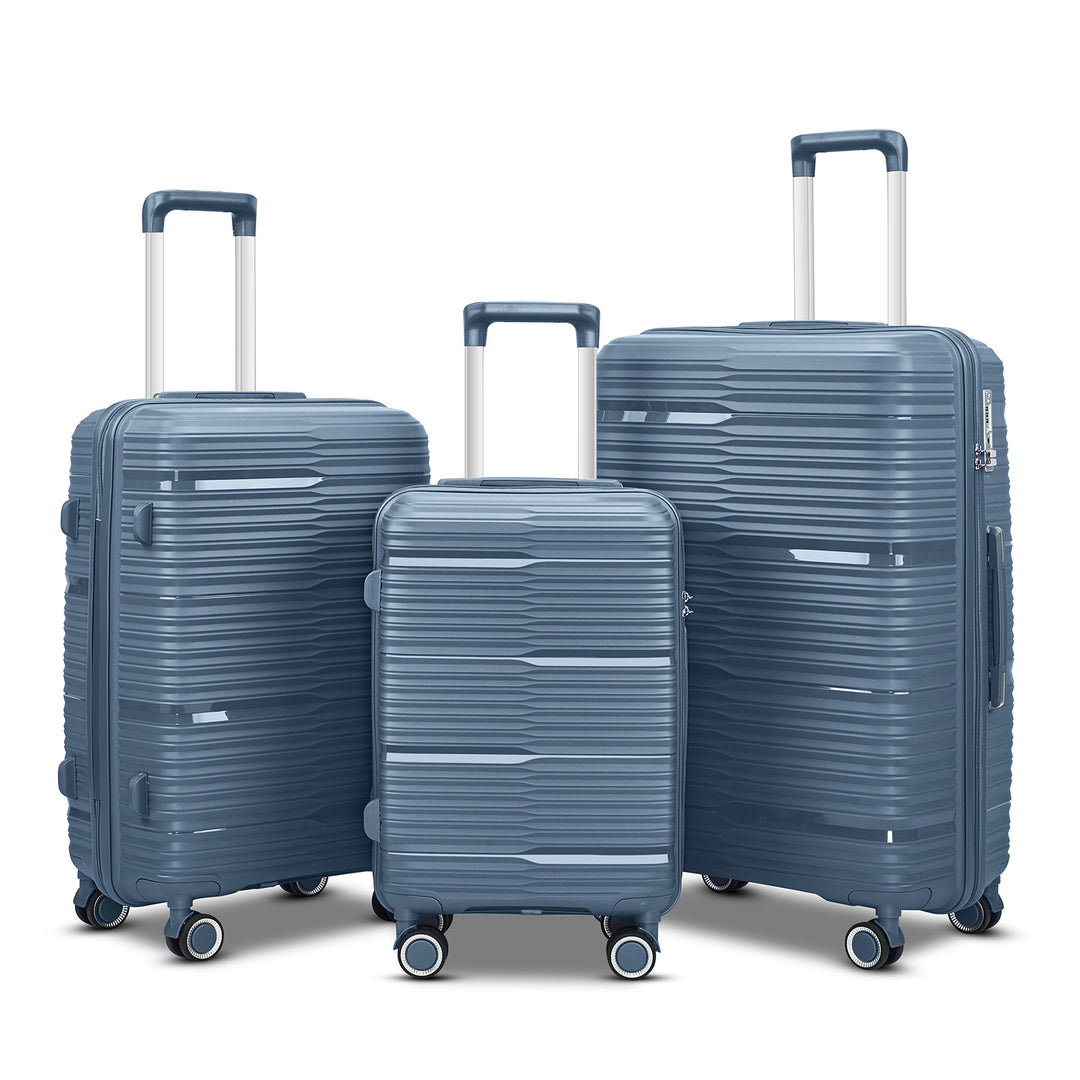 Women's Stylish Textured Hard Shell Luggage Set Bowlift