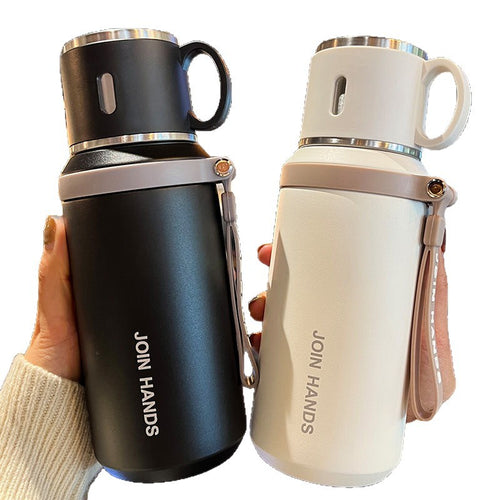 Women's Insulated Travel Water Bottle with Practical Handle Bowlift