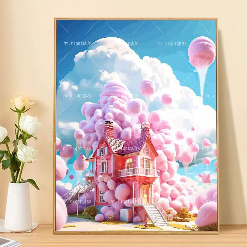 Whimsical Fantasy Landscape Art Canvas Bowlift