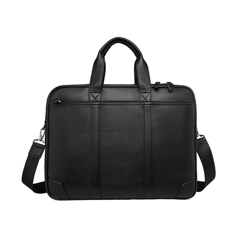 Premium Leather Business Briefcase Bowlift