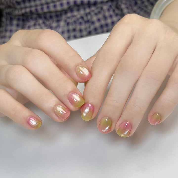 Artistic Floral Press-On Nail Set Bowlift