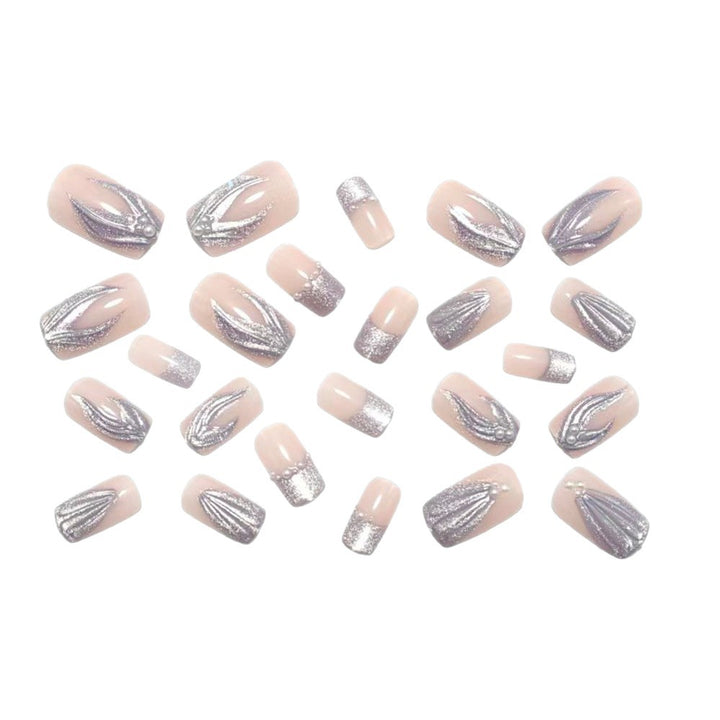 Luxury Aquamarine Design Press-On Nails Bowlift