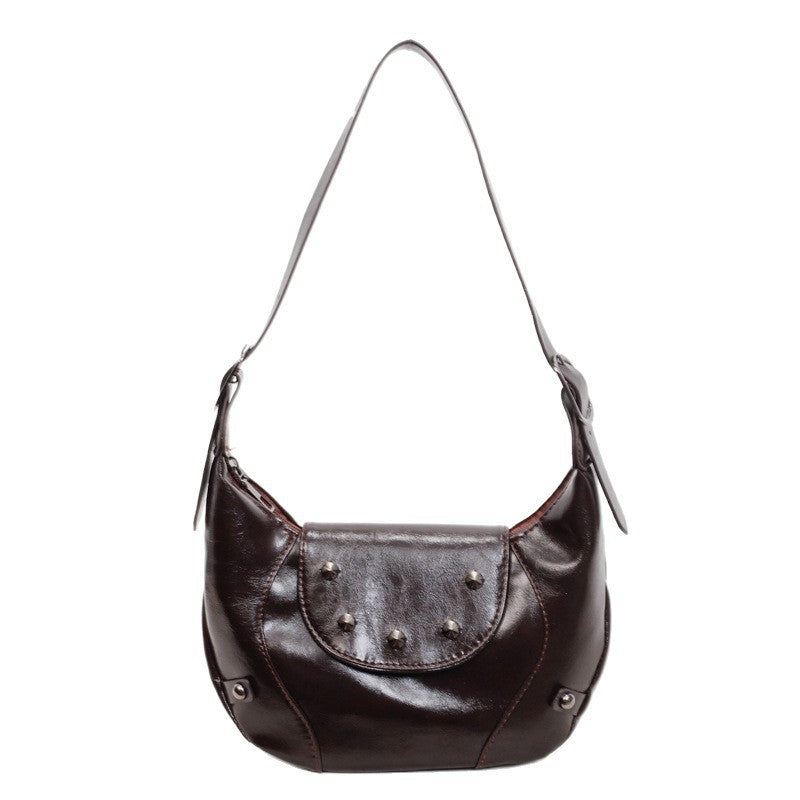 Stylish Leather Hobo Bag Bowlift
