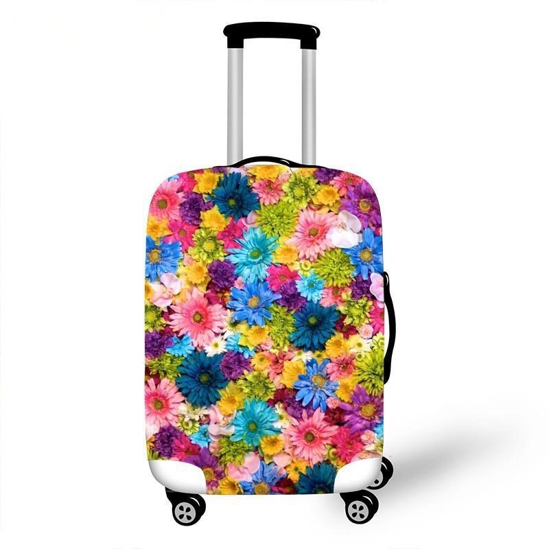 Women's hardshell travel suitcase with floral design Bowlift