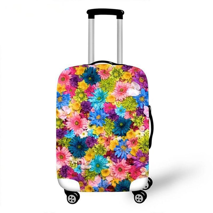 Women's hardshell travel suitcase with floral design Bowlift