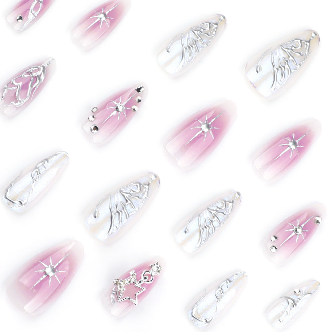 Artistic nail art with unique 3D decorations and glitter accents Bowlift