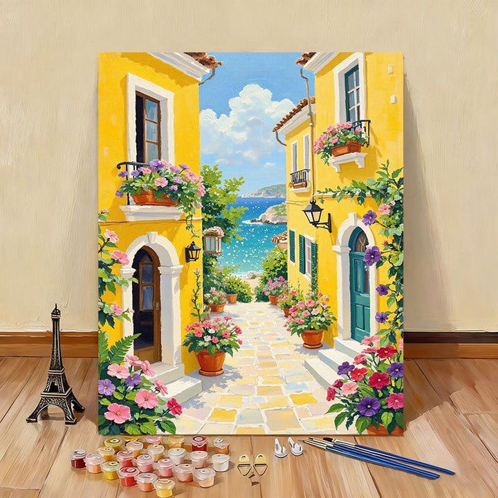 DIY Scenic Coastal Paint by Numbers Kit Bowlift