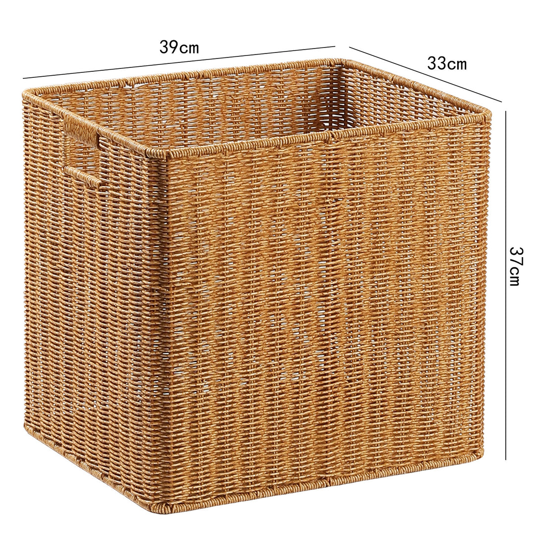 Handcrafted Rectangular Wicker Storage Bin Bowlift