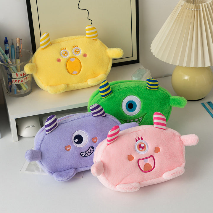 Plush Monster-Shaped Pencil Case Bowlift