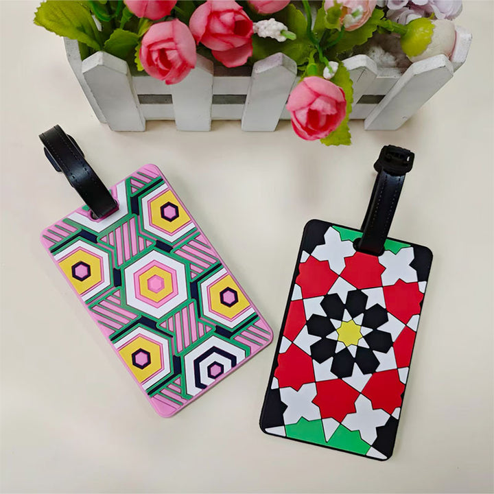 Unisex Geometric Patterned Luggage Identifier Bowlift