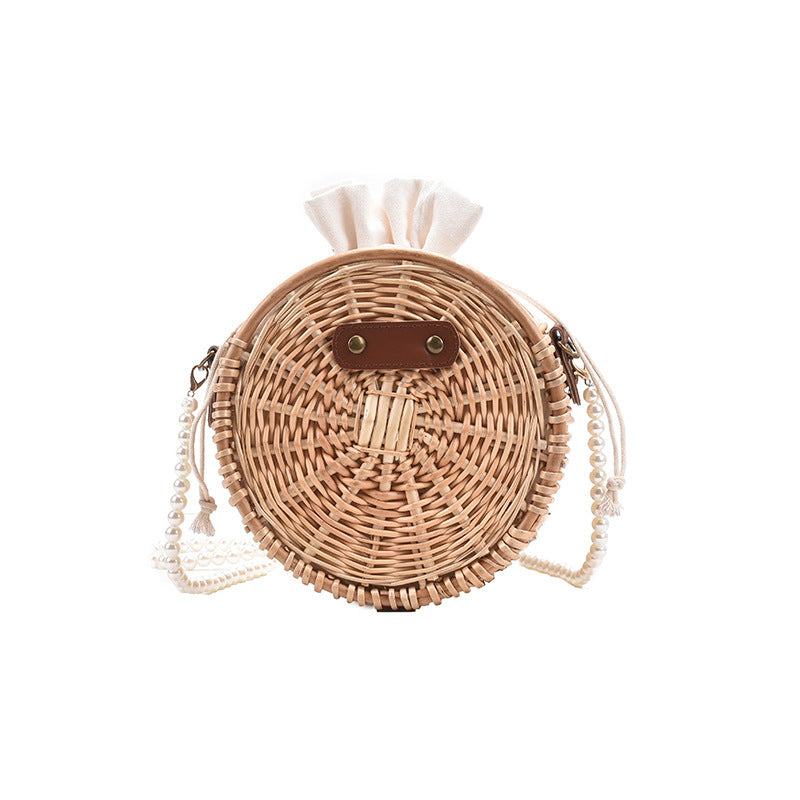 Women's Pearl Necklace Basket Bag Bowlift