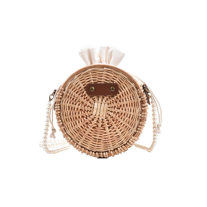 Women's Pearl Necklace Basket Bag Bowlift