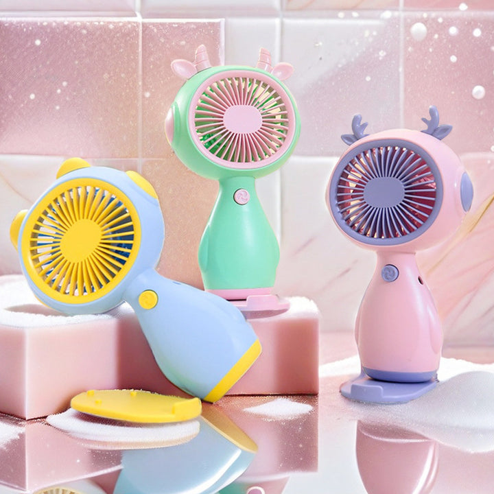 Women Portable Mini-Fan in Cute Animal Design Bowlift