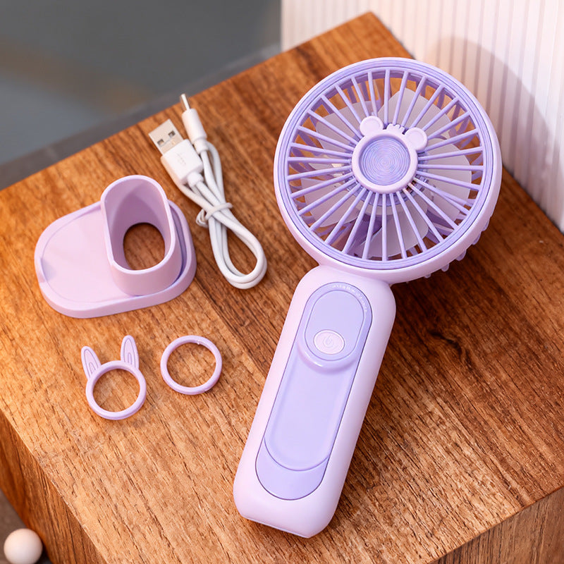 Women's Portable Hand Fan with Cute Design Bowlift