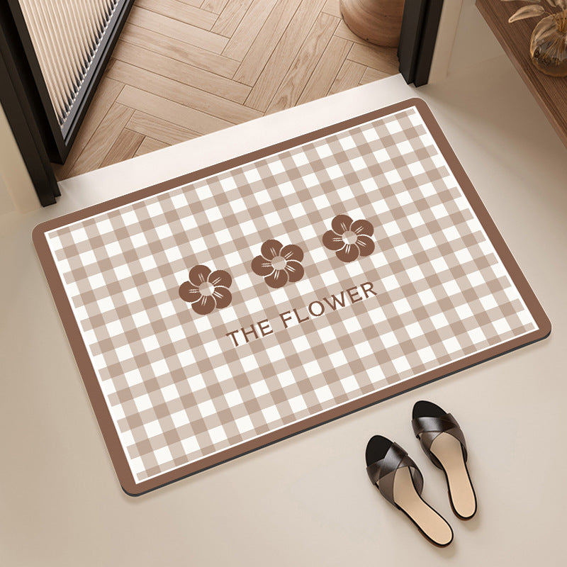 Stylish Floral Patterned Comfort Bath Mat Bowlift