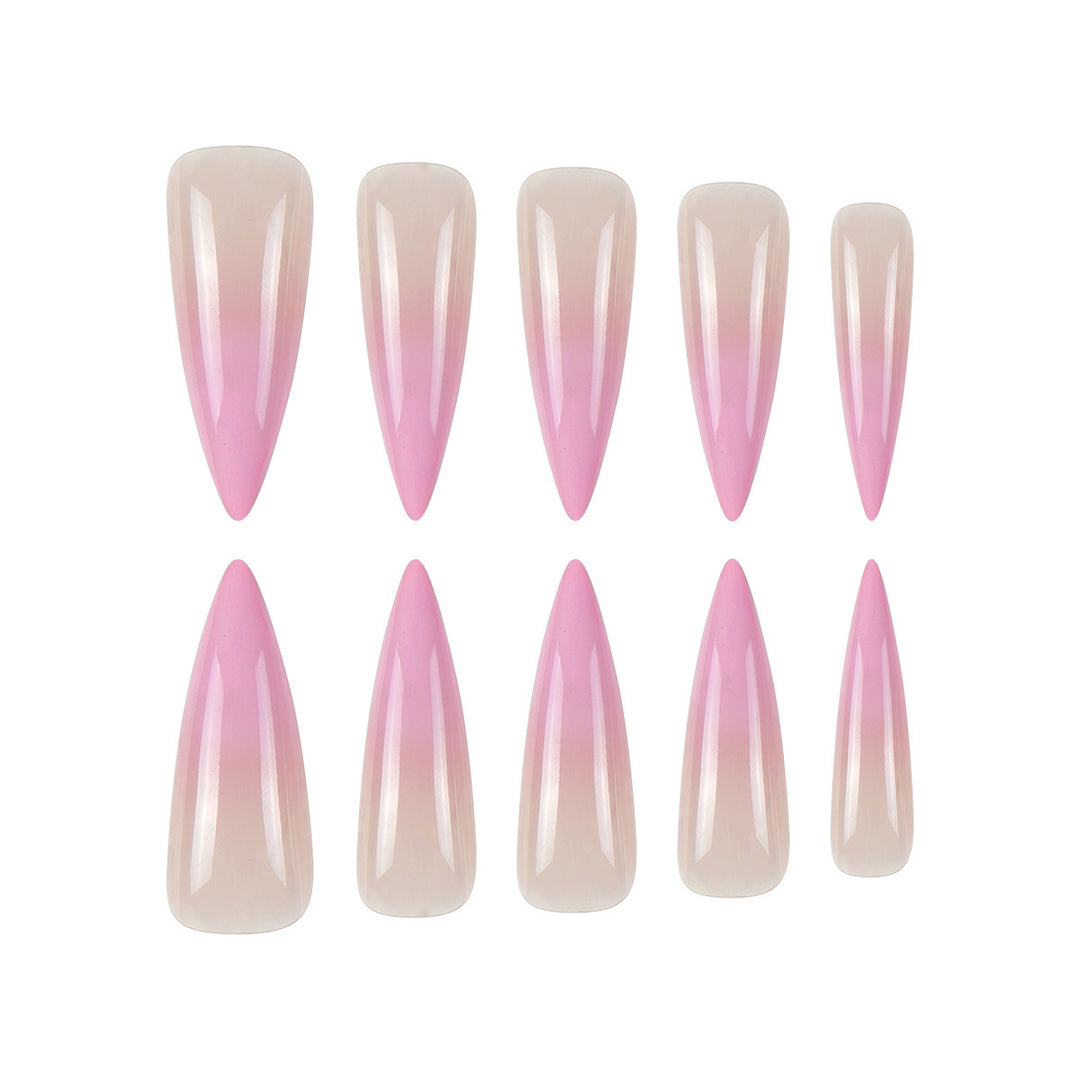 Ombre Stiletto Press-On Nails Bowlift