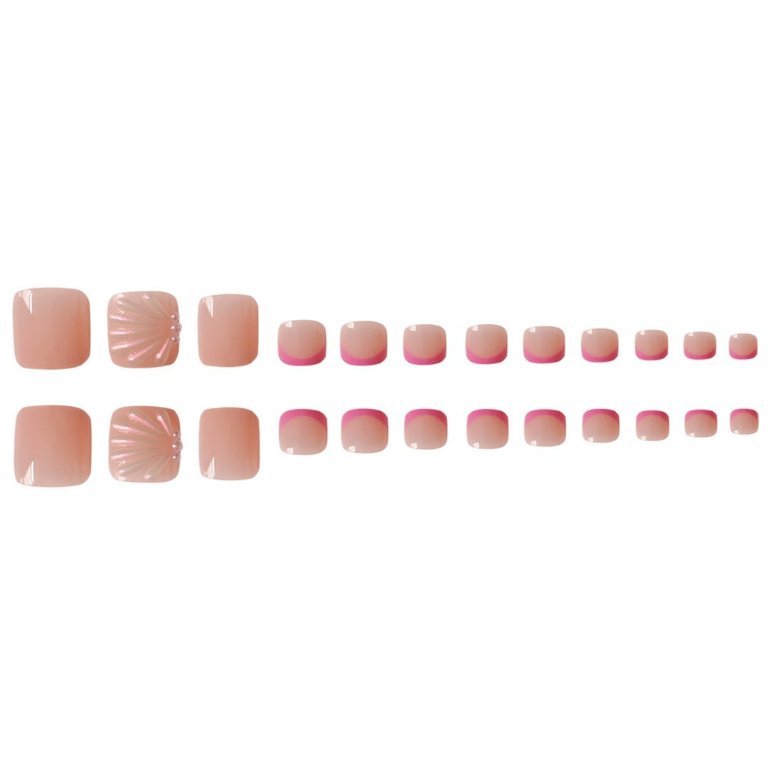 Artistic Press-On Toe Nail Art Extensions Bowlift