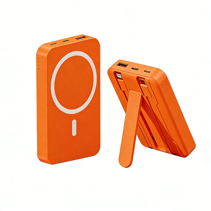 Wireless power bank with integrated stand Bowlift