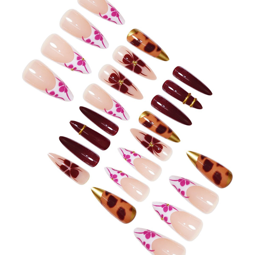 Artistic Long Stiletto Press-On Nail Extensions Bowlift