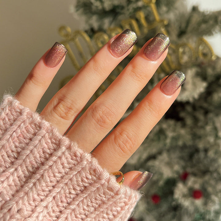 Artful Gel Nails with Glitter Gradients Bowlift