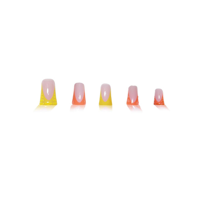 Creative Gel Press-On Nail Set with Fruit Accents Bowlift