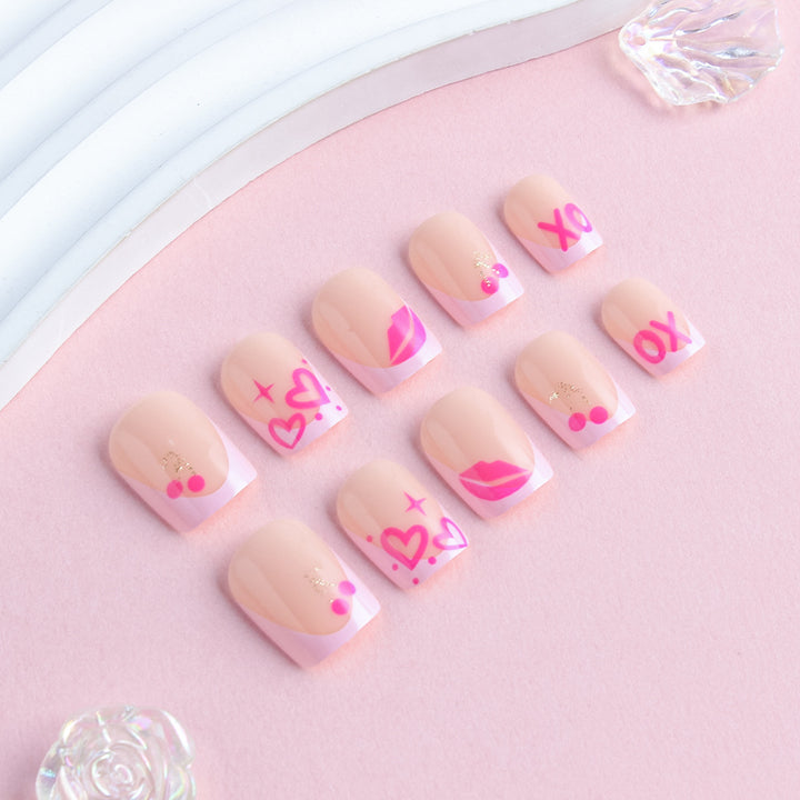 Artistic Abstract Press-On Nails Bowlift