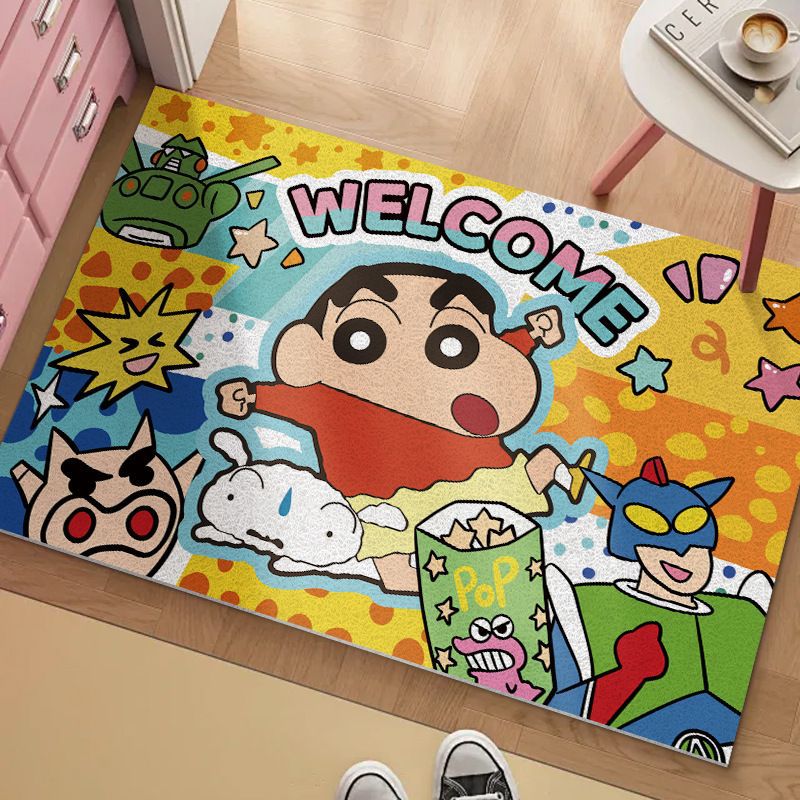Cartoon Character Themed Welcome Mat