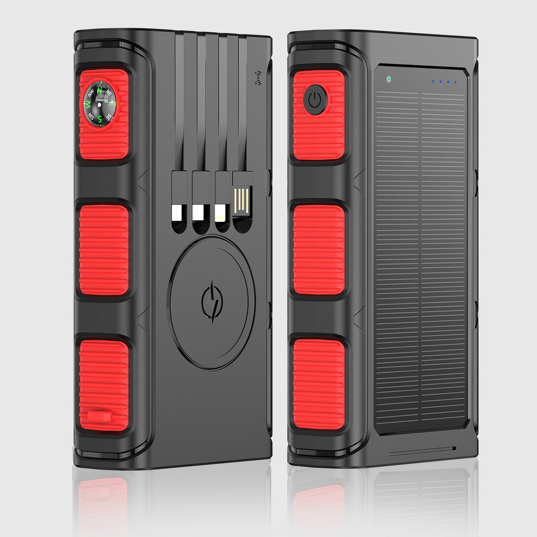 Solar Powerbank with Integrated Compass and Multiple Charging Ports Bowlift