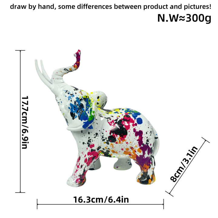 Creative elephant figurine with colorful design Bowlift