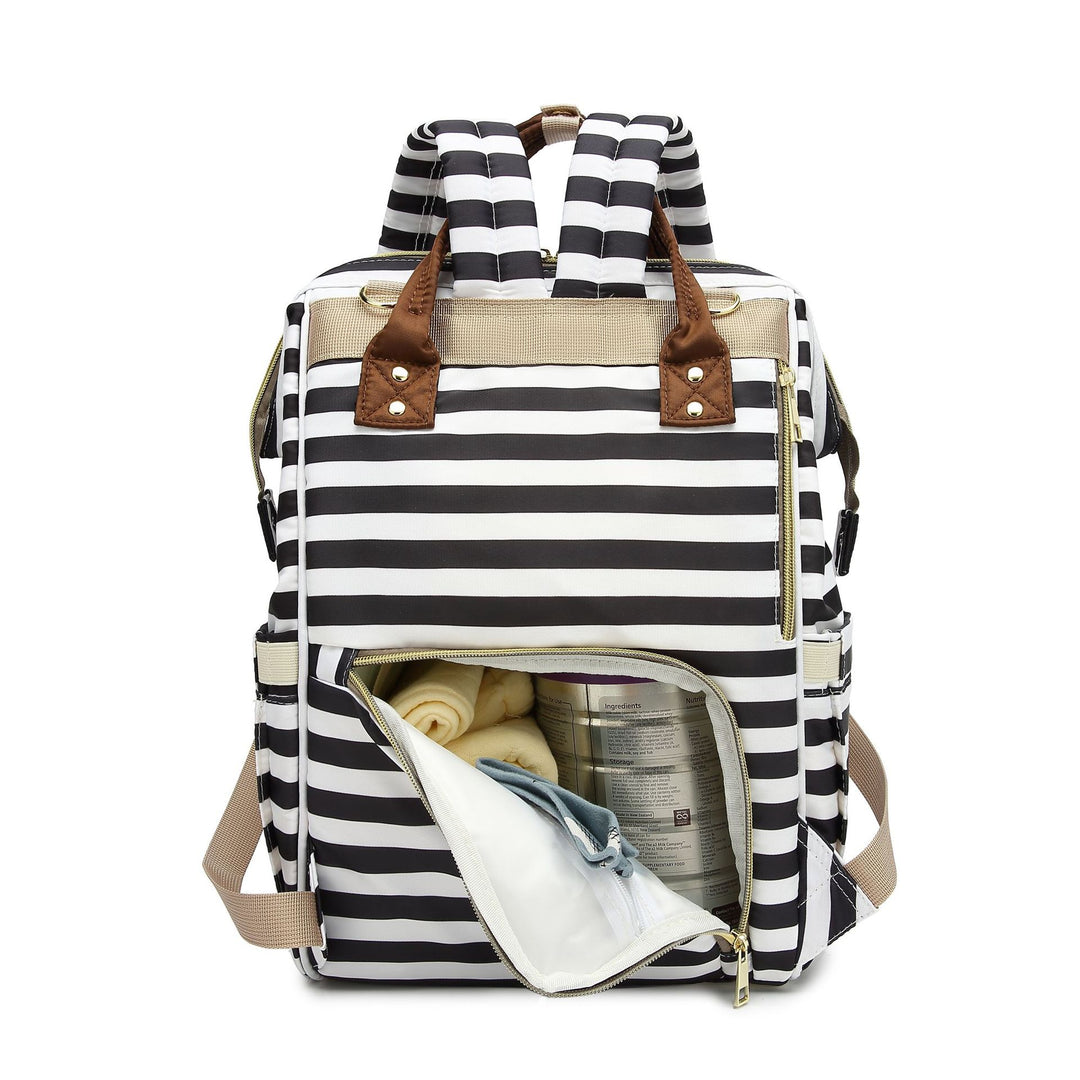 Stylish Striped Backpack Bowlift