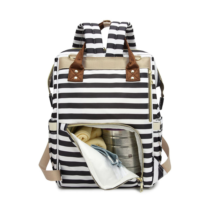 Stylish Striped Backpack Bowlift