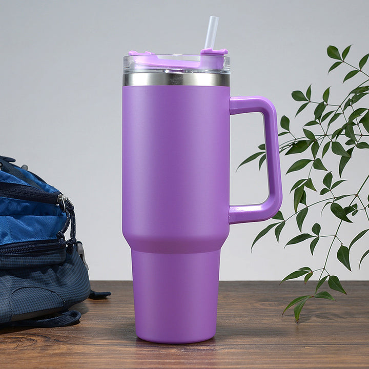 Women's insulated drinking cup with practical carrying handle Bowlift