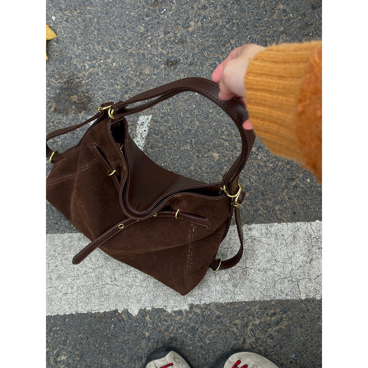 Elegant Suede Tote Bag Bowlift