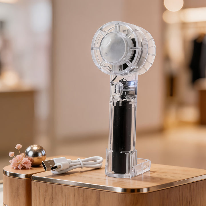 Women portable USB fan with innovative design Bowlift