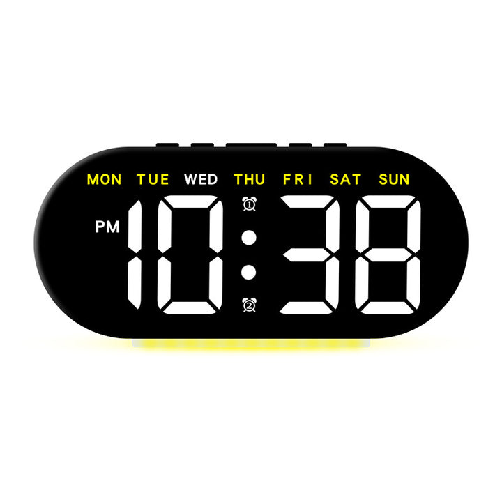 Digital alarm clock with large LED display and multifunctional display Bowlift