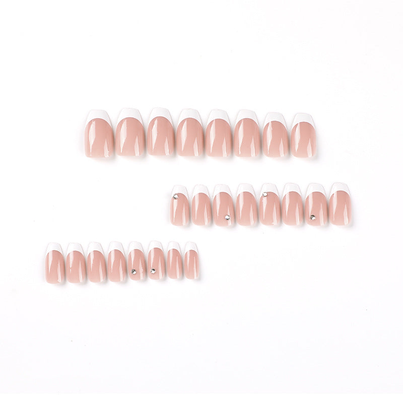 Glamorous artificial nails with French manicure Bowlift