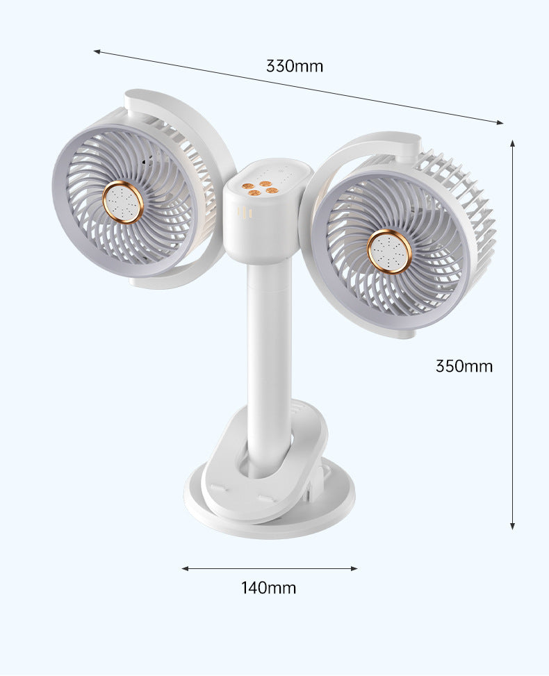 Tabletop Oscillating Fan with LED Light Bowlift