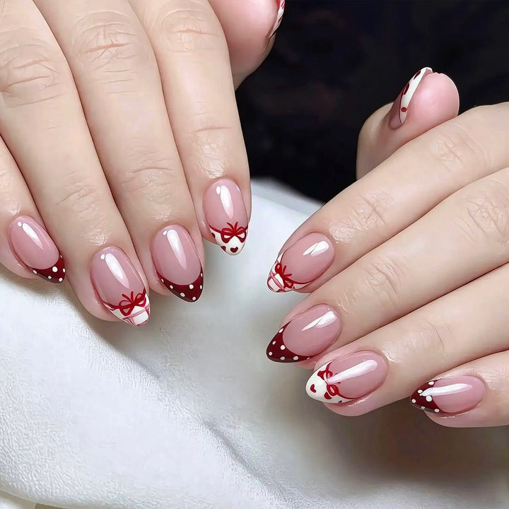 Elegant Designer French Tip Nail Art Extensions Bowlift