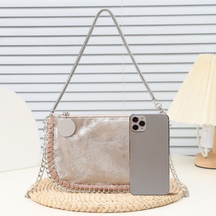 Metallic Textured Crossbody Bag