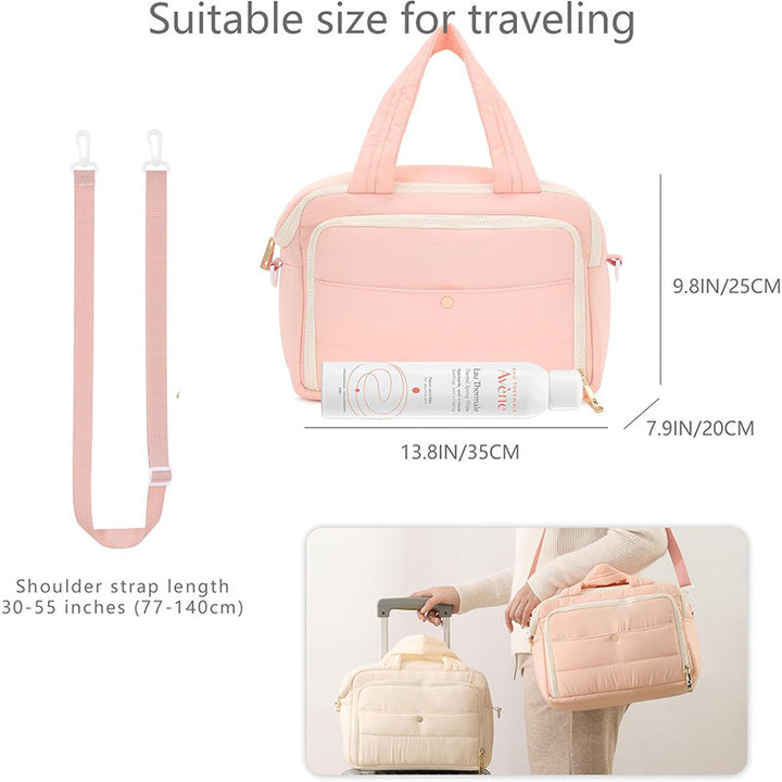 Multifunctional Travel Cosmetic Bag with Additional Pockets Bowlift
