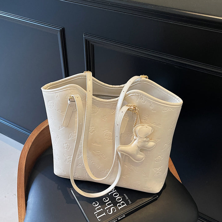 Textured Leather Tote Bowlift