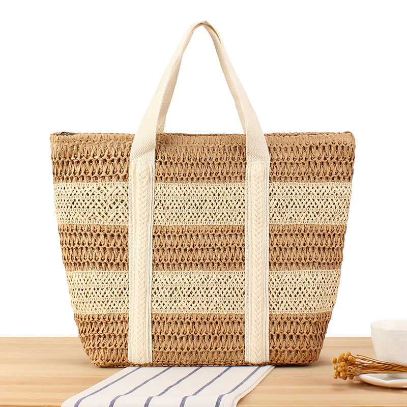 Shopping basket in modern wicker design with sturdy carrying handles Bowlift
